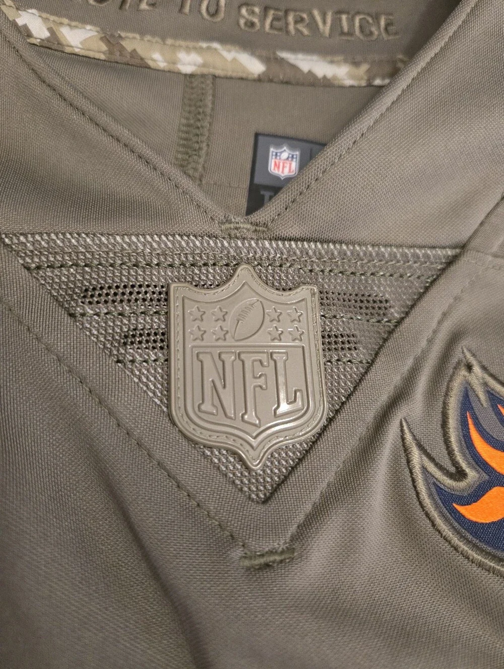Denver Broncos Kids' Salute to Service Jersey - Olive/Orange